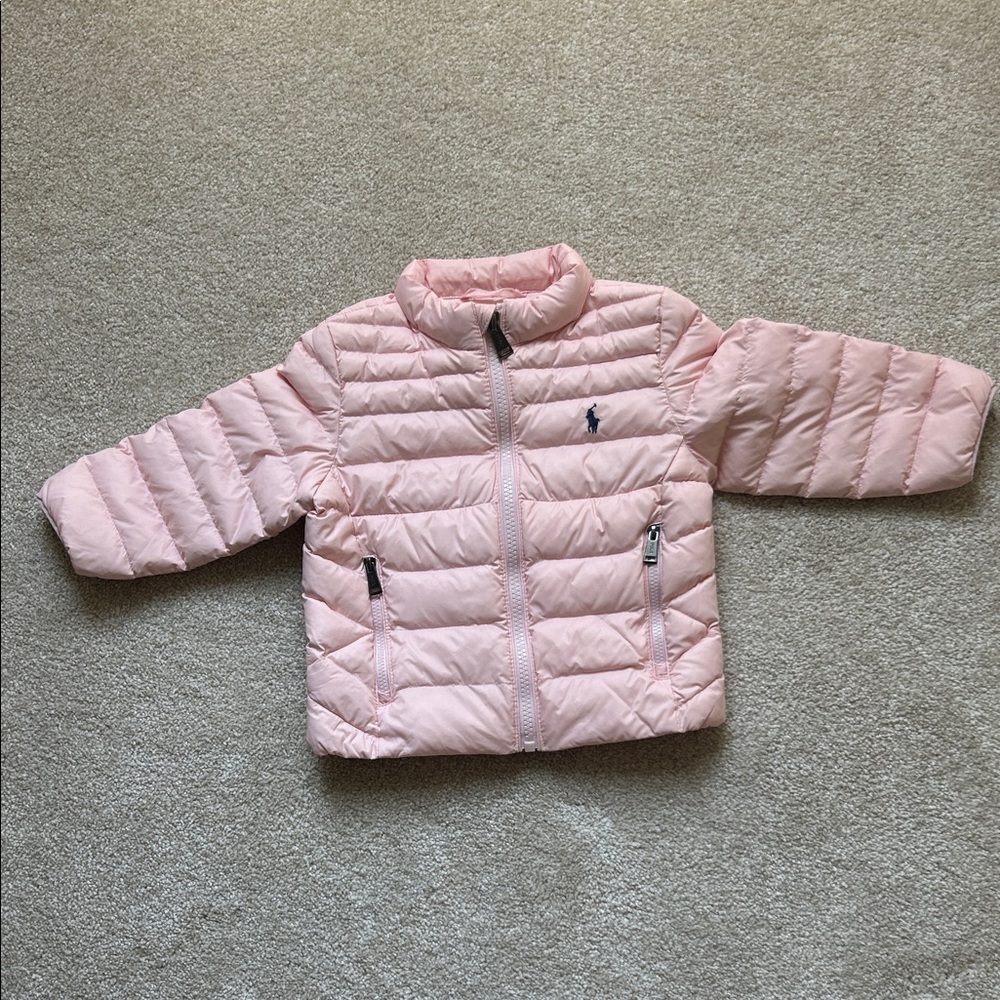 Ralph Lauren Light Pink Quilted Puffer Jacket